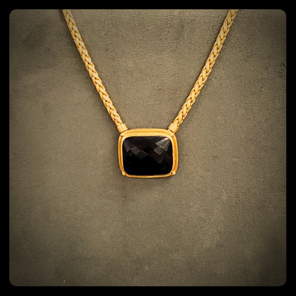 Julie Vos sapphire color stone necklace
